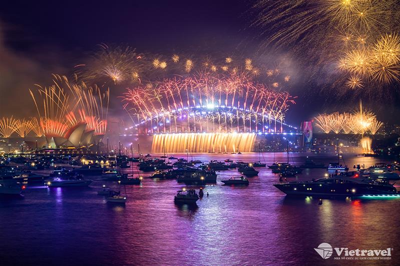 Sydney - City tour - Du Thuyền ngắm pháo hoa
